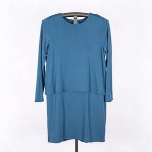 Pure Jill Luxe Tencel Casual Dress Women's SMALL Capsule Cozy Modest Minimalist